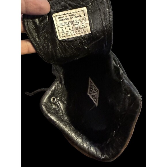 Vintage L.A. GEAR 1992 Unisex Leather Ankle Boot size 8 90’s High Top Korea - Picture 6 of 14